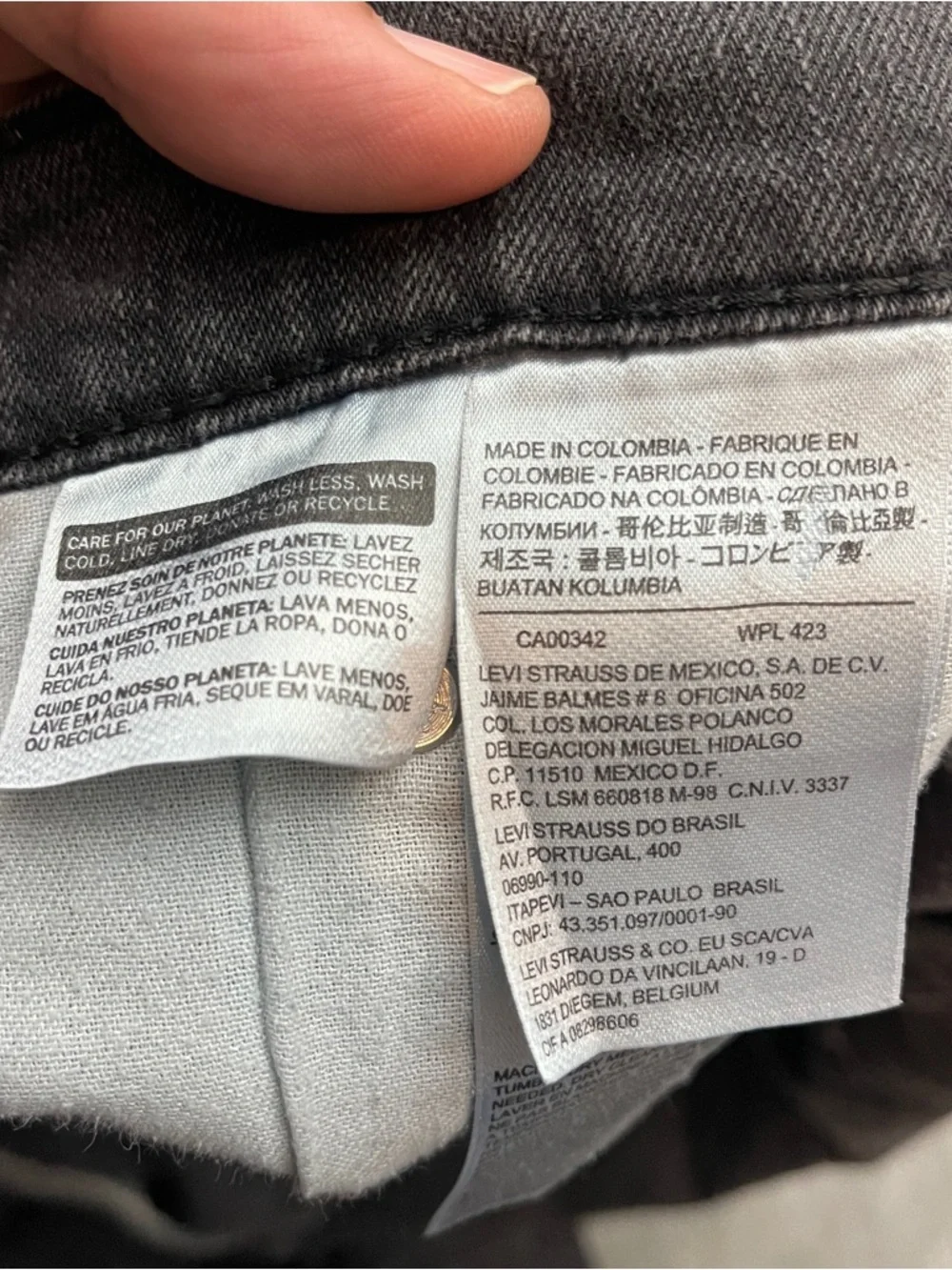 Levis 541 Relaxed Fit Jeans Mens 44x32 Black Medium Wash Stretch Flex